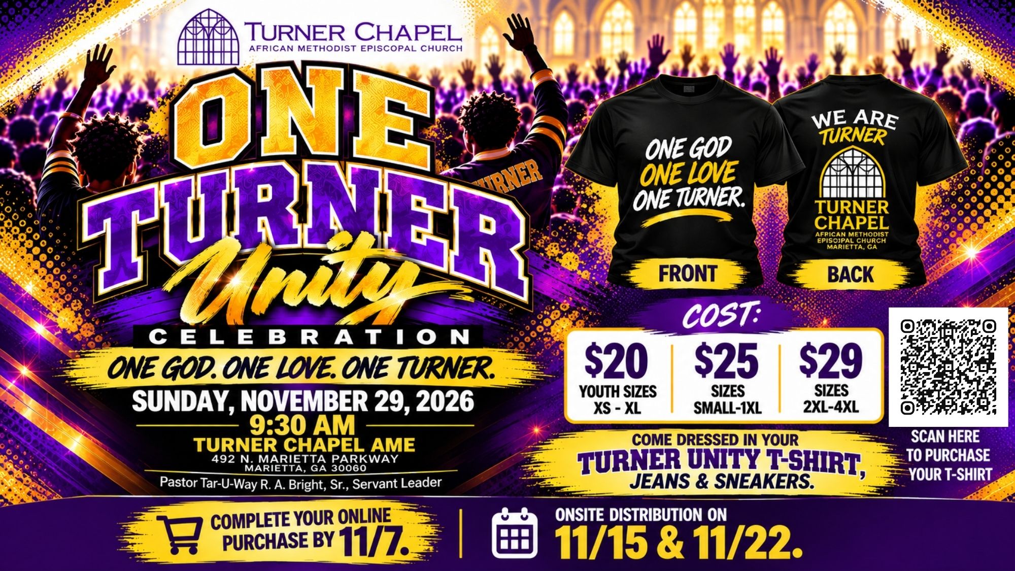 One Turner Unity Service & T-shirts